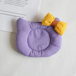 coussin forme chat violet jaune rose blanc points noirs décoratif enfantin coussins colorés