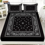 draps lit noir ornements floraux classique 100x191cm 120x200cm 140x200cm 180x200cm 200x220cm 3pièces