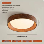 plafonnier led moderne couleur bois blanc chambre cuisine interrupteur bouton lumière changeante