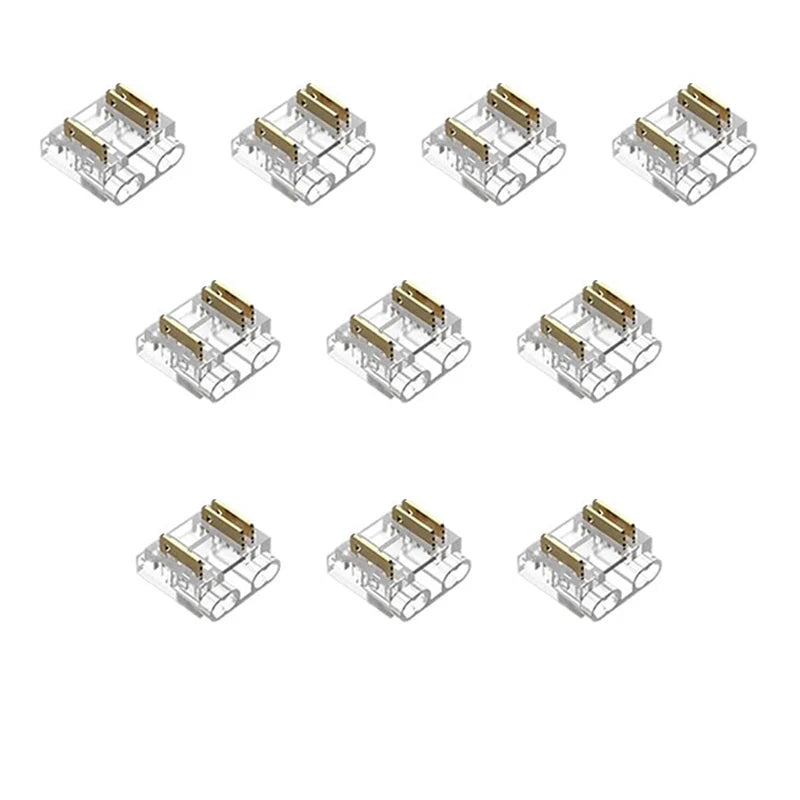 connecteurs led transparent dorés broches 24v moderne technologique 10mm gauche droite
