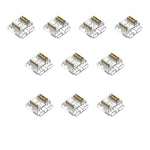 connecteurs led transparent dorés broches 24v moderne technologique 10mm gauche droite