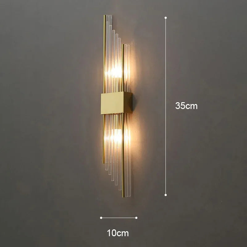 applique murale moderne or transparent acier inoxydable certification rohs ul vde ccc cqc fcc