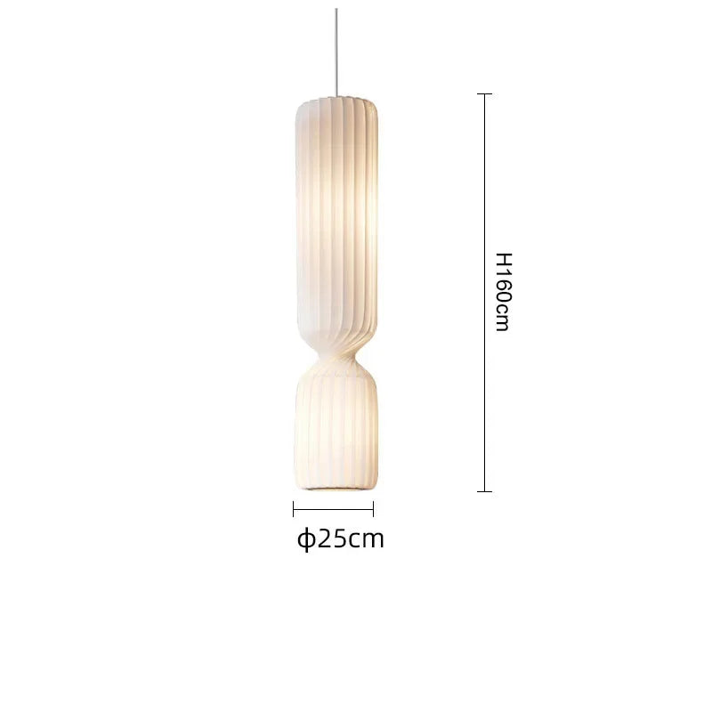 lampe sol moderne blanche tissu rayures verticales cylindrique salon chambre intérieur chic