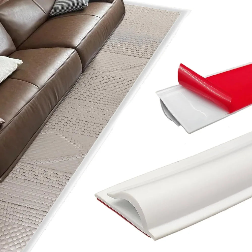 profil tapis noir blanc gris texture tissée moderne adhésif découpe facile protection bord tapis