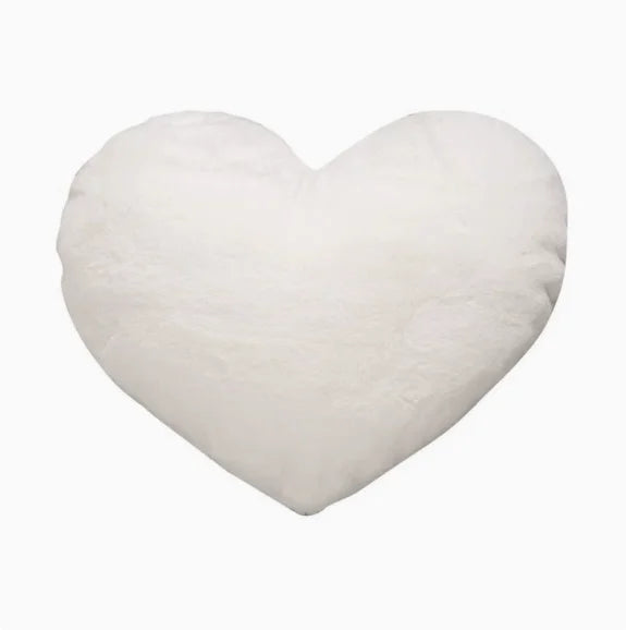coussin forme cœur violet rose blanc bleu rouge écriture brodée nom personnalisable doux confortable
