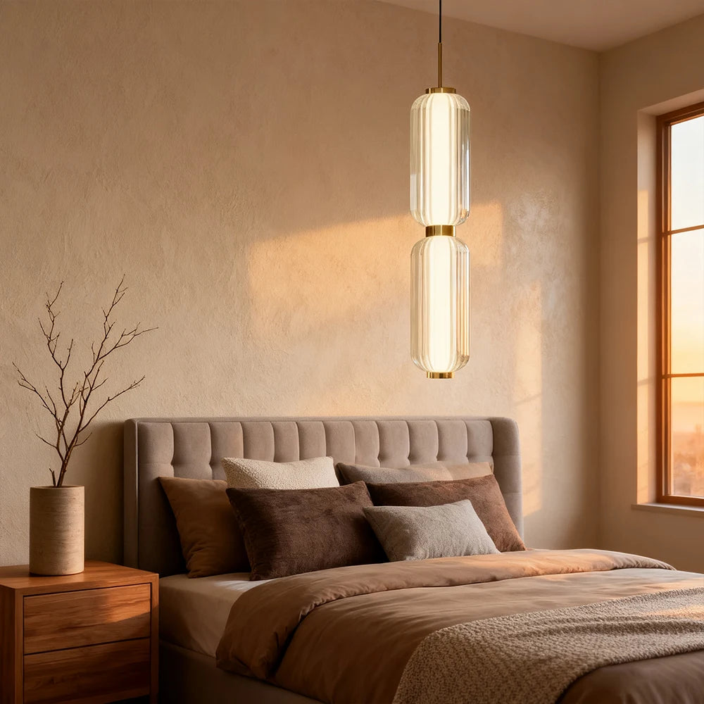 suspension pendentif verre blanc contemporain 6000k 90260v opaque moderne chambre salon