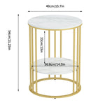 table d'appoint moderne marbre or blanc métal minimaliste vase livre plante