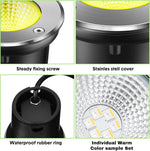 éclairage solaire led 16 spots noirs vis fixations moderne fonctionnelextérieur