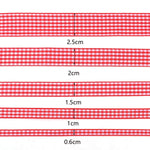 ruban carreaux rouge blanc polyester traditionnel 10 yards roll adhésif décor festif maison
