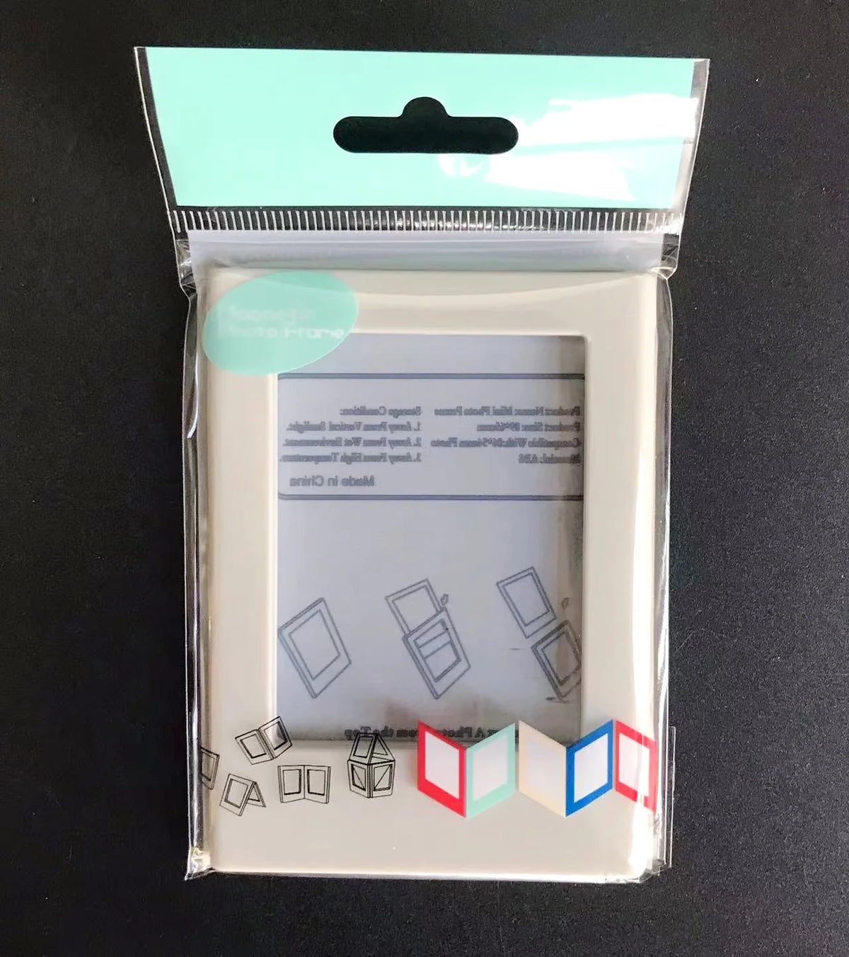 cadre photo transparent aimanté minimaliste moderne photos polaroid plastique lisse décoratif