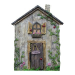 décoration extérieure porte fée bois feuilles pierre adhésif bienvenue fantaisie rustique jardin ornement