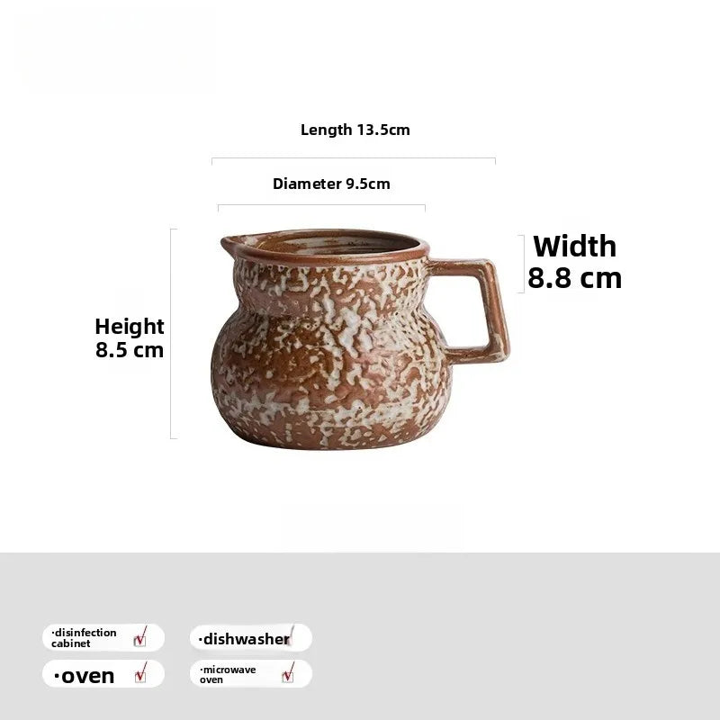 tasses porcelaine rustique marron beige gris texture grungy artisanal respectueux environnement