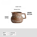 tasses porcelaine rustique marron beige gris texture grungy artisanal respectueux environnement