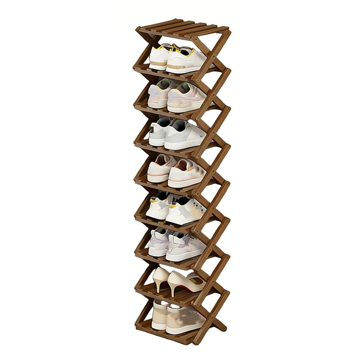 étagère pliante chaussures bambou étages moderne clips bois capacité grandeéconomie espace entrée cloisonnement chambre