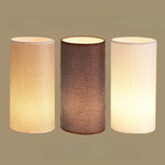 abat jour tissu texturé aspect lin table suspension moderne blanc beige clair marron foncé