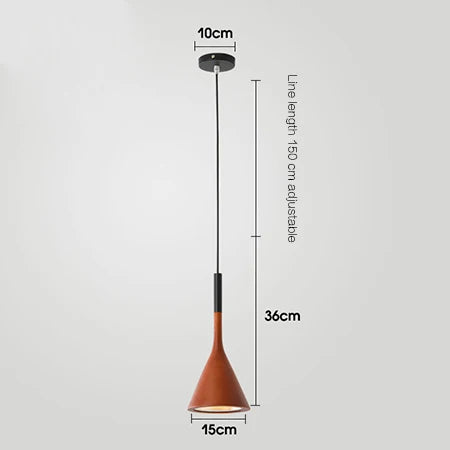 lampe suspendue moderne minimaliste conique mat noir bleu blanc rose vert LED E27