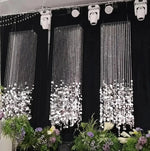 rideau argenté moderne élégant mariage banquet scintillant 1.5m 2m 2.5m 3m