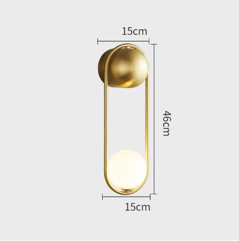 appliques murales modernes verre métal chambre coucher éclairage led minimaliste