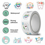 stickers autocollants dents mignonnes expressions cartoonesques accessoires blanc bleu vert rose jaune 500 feuilles