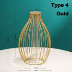 vase decoratif moderne noir or motif geometrique transparent decoration maison