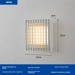 lampe murale moderne blanche grille métal éclairage quotidien cuisine salle bain