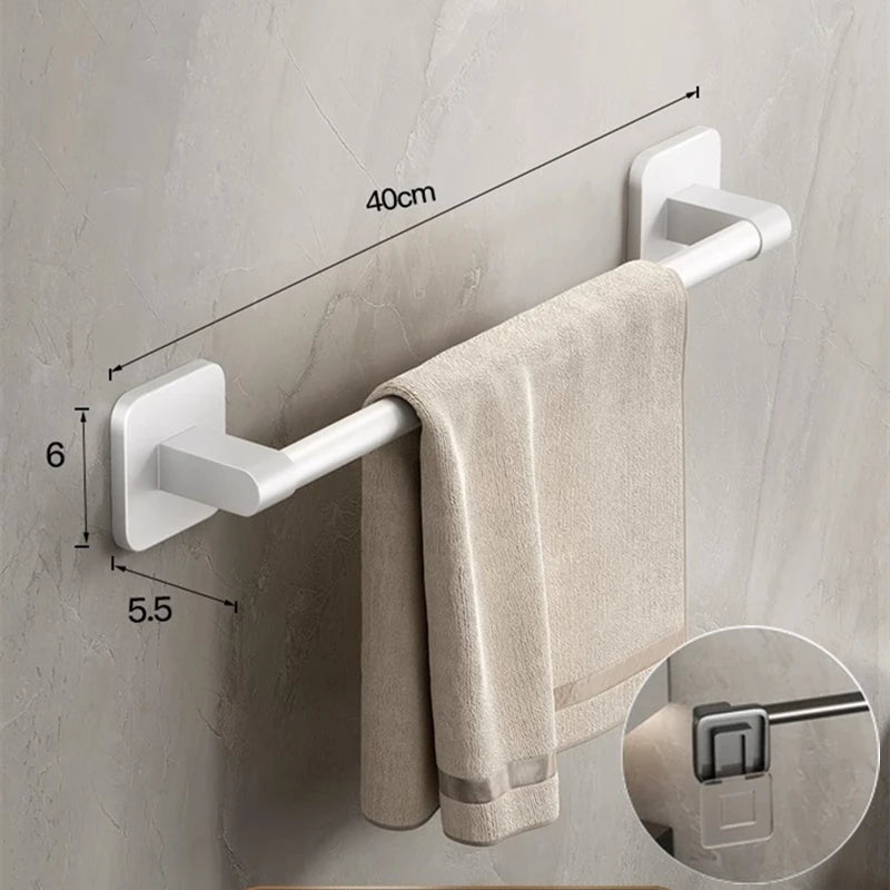 porte serviettes adhésifs muraux modernes argenté blanc gris minimaliste sans percer 30cm 40cm
