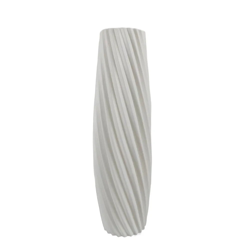 vases modernes plastique rayures diagonales blanc noir rouge vert gris