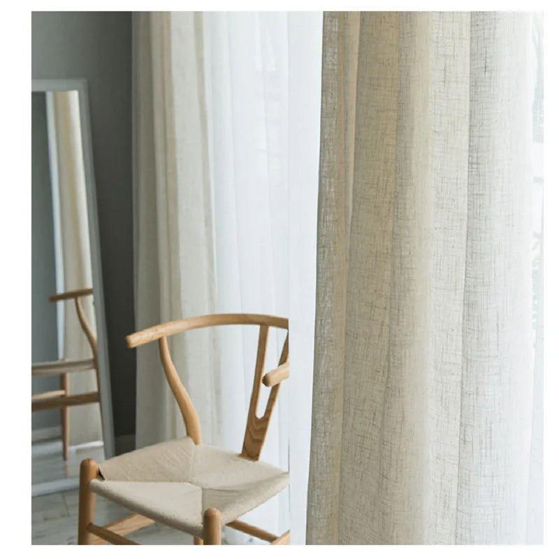 Rideau transparent bleu marine pour chambre