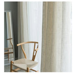 Rideau transparent bleu marine pour chambre