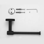 accessoires salle bain noir mat modernes fixations papier toilette verre dents brosse dents
