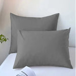 taies d'oreiller polyester coton modernes unies blanc gris rose bleuclair