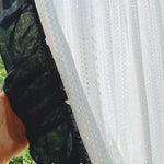 rideau dentelle blanc noir tulle translucide romantique décoration salon chambre fenêtre maison luxe