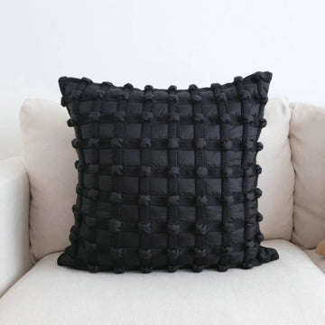 coussin brodé pommes noir blanc housses d'oreiller polyester moderne décoration intérieure 45x45cm 30x50cm voiture