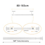 tige tension noire acier inoxydable moderne respectueuse environnement sans perçage salle bain placard fenêtre