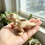 support plante forme dinosaure noir mat contemporain adhésif succulenteintérieur extérieur