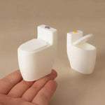 miniatures toilettes blanc minimaliste brosses wc accessoires poupées jouets imitation ornement décoration scène