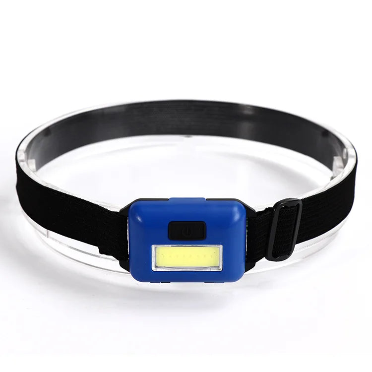 lampe frontale led cob modes étanche noir bleu rouge flash camping