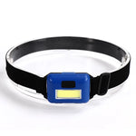 lampe frontale led cob modes étanche noir bleu rouge flash camping