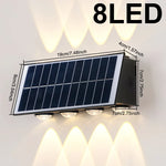 applique murale solaire extérieure intérieure led moderne panneau solaire noir lignes blanches