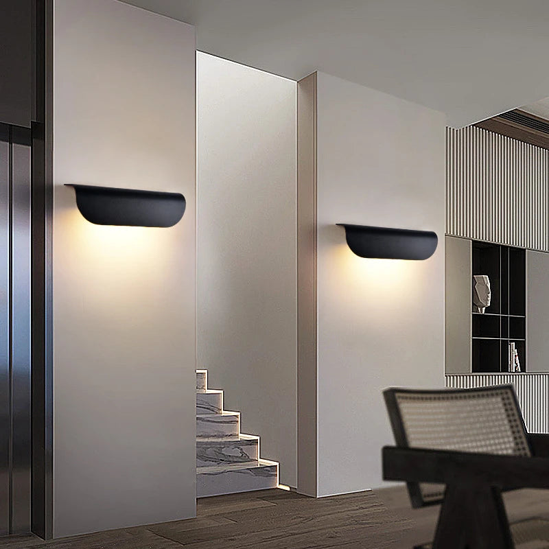 éclairage mural led moderne étanche noir blanc ip65 adhésif extérieur intérieur