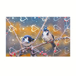feuilles papier autocollant coeurs blanc bleu rose moderne décoration valentin points transparentes a4
