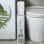 poubelle salle bain brosse wc intégrée blanc moderne sac déchets
