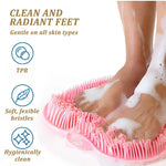 tapis douche massant antidérapant silicone rose points d'acupression non slip moderne