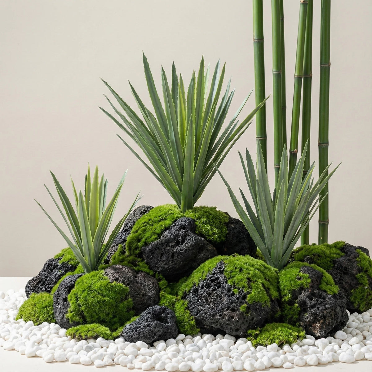décoration intérieure zen agave artificielle 15 feuilles contemporaine minimaliste maison