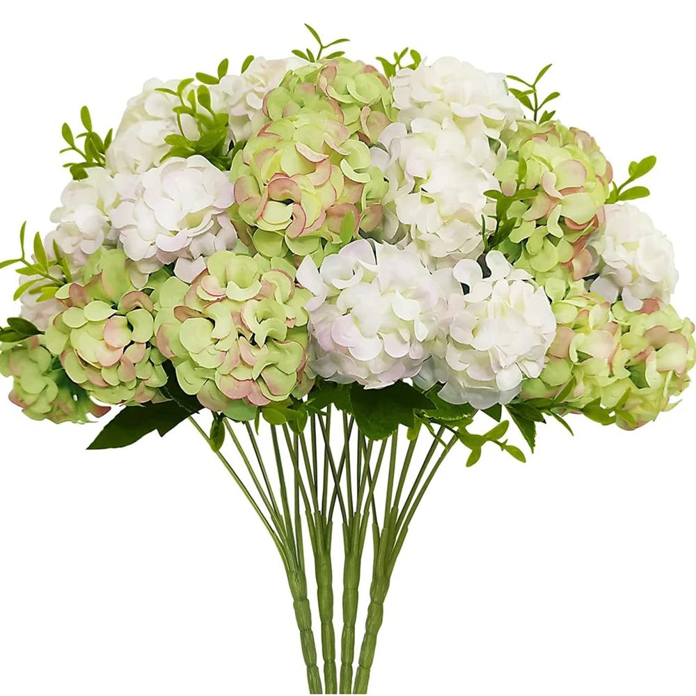 bouquet fleurs artificielles soie decoration maison mariage anniversaire baby shower rose blanc vertclair moderneintérieur