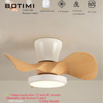 ventilateur moderne lumière led télécommande bois naturel moderne