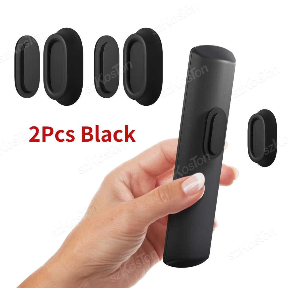 support mural magnétique télécommandes noir blanc adhésif moderne pratique ovale rond multiples