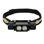 lampe frontale led rechargeable 1200 lumens ipx6 étanche hiking noir jaune vert