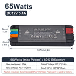 alimentation led 12v 24v 36w 65w 100w 200w clips noir moderne