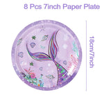 supports gâteaux sirène thème océan couleurs violette bleu verte rose figurines poissons coraux